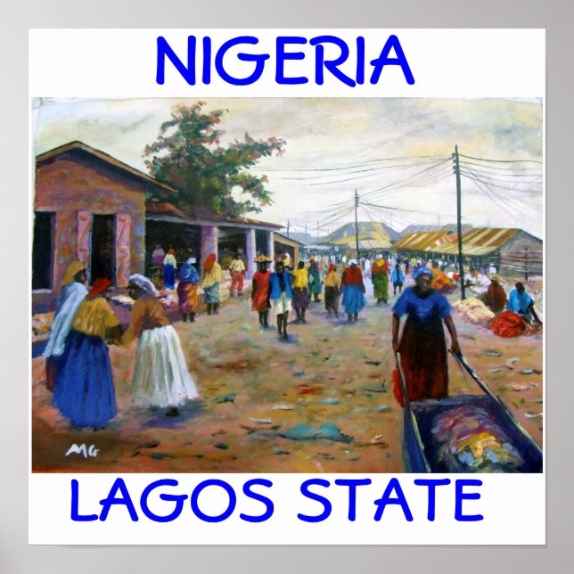 Póster mulheres no mercado 1a, LAGOS STATE NIGERIA , ... (Frente)