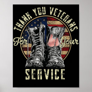 Poster Mulheres Obrigado Veteranos Pelo Seu Serviço Veter