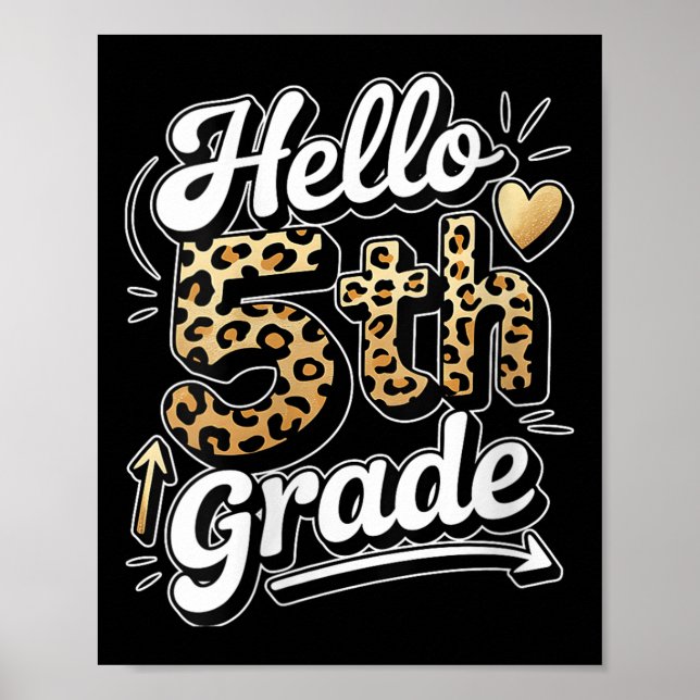 Poster Mulheres Olá 5ª Quinta Série Professora de Leopard (Frente)