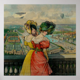 Poster Mulheres olhando para a Feira Mundial, 1904