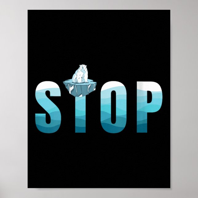 Poster Mulheres Param Urso Polar Poluição Oceânica (Frente)