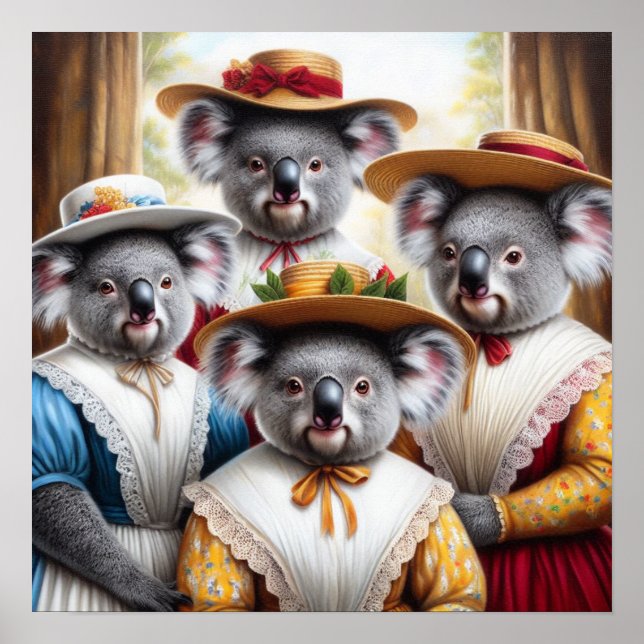 Poster Mulheres Pequenas da Koala (Frente)
