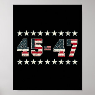 Poster Mulheres Pro Trump 2024 45th Potus 45=47 President