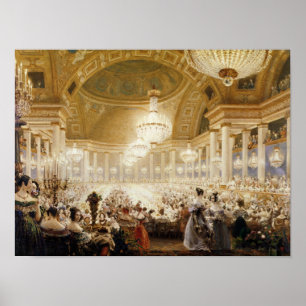 Póster Mulheres que jantam no Tuileries em 1835