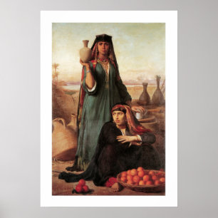 Póster Mulheres que vendem a água e as laranjas…