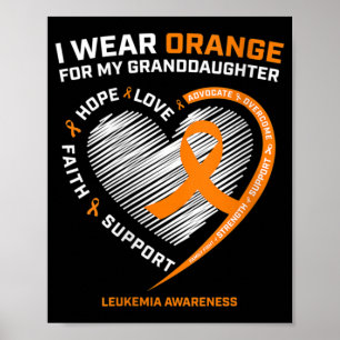 Poster Mulheres Que Visto Laranja Para Minha Neta Leucemi