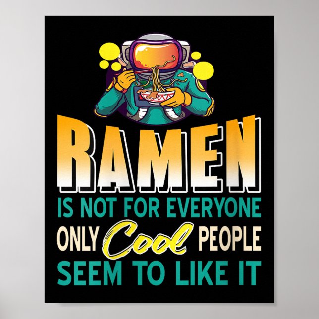 Poster Mulheres Ramen Amam Apenas Astronautas Espaciais E (Frente)