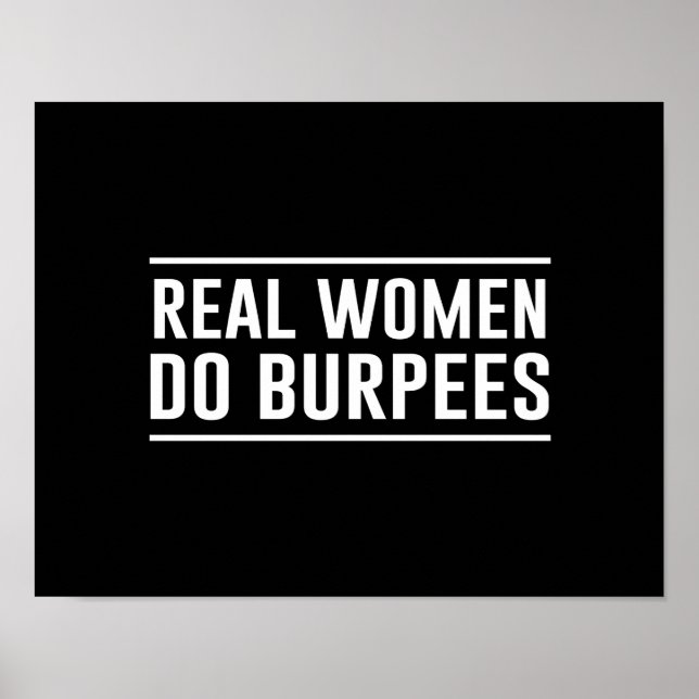 Poster Mulheres Reais Fazem Burpeias (Frente)