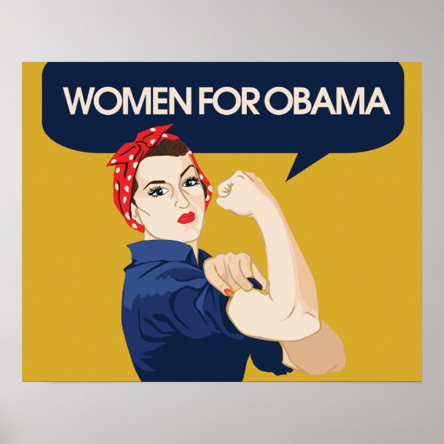 Poster Mulheres Retro em Obama (Frente)