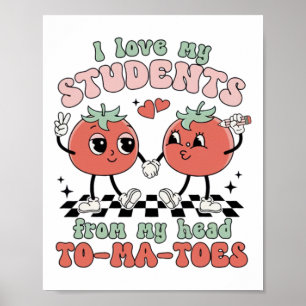 Poster Mulheres Retro I Love My Studies Namorados Teacher