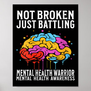 Poster Mulheres Sensibilizam Saúde Mental Oferecem Cérebr