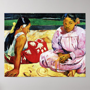 Poster Mulheres Taitianas na Praia por Paul Gauguin