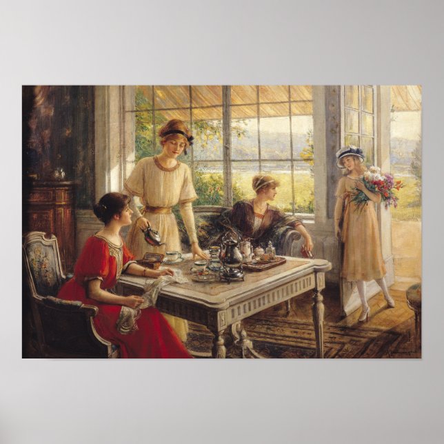 Póster Mulheres Tomando Chá (Frente)