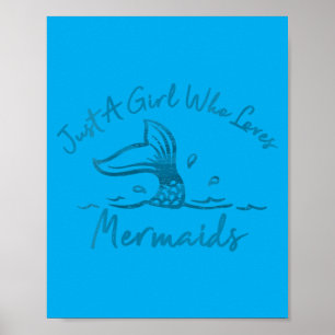 Poster Mulheres Uma Menina Que Ama Mermaids Cauda De Peix