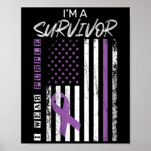 Poster Mulheres Vestem Presente de Sobrevivência do Cânce