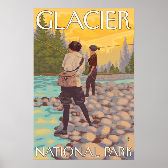 Poster Mulheres voam - Parque Nacional Glacier, MT (Frente)