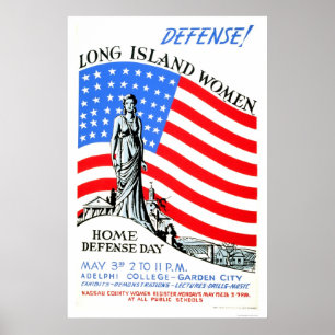 Póster Mulheres WWII de Long Island WPA 1941