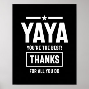 Poster Mulheres Yaya Você é o melhor presente Yia-Yia