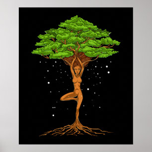 Poster Mulheres Yoga Tree Of Life