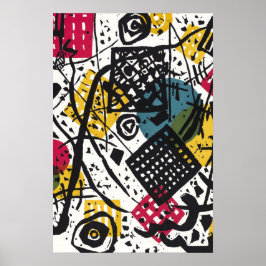 Poster Multicolor Funky Abstrato Art