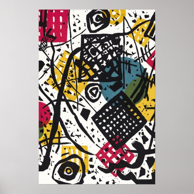 Poster Multicolor Funky Abstrato Art (Frente)