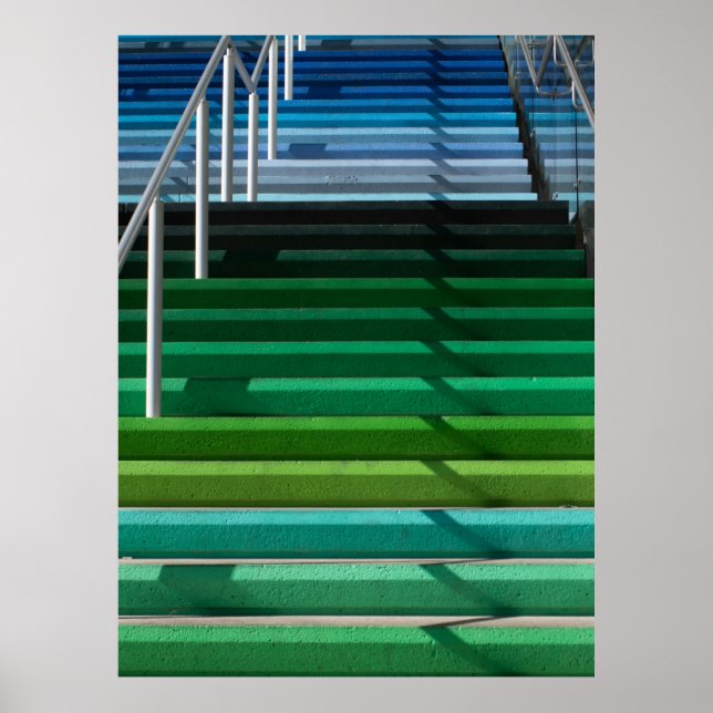 Poster Multicolored stairs (Frente)