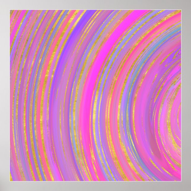 Poster Multicor e Dourado (Frente)