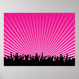 Póster multidão da música