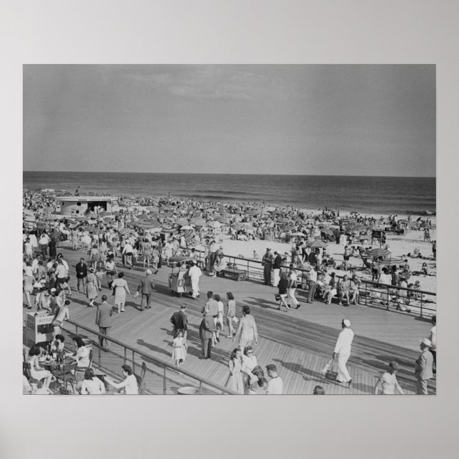 Póster Multidão em Praia (Frente)