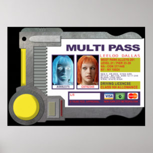 Poster Multipass - Inspirado pelo quinto elemento