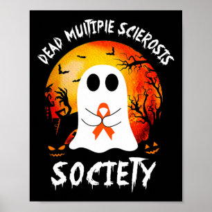 Poster Múltipla Sociedade de Esclerose Boo Ribbon Hallowe