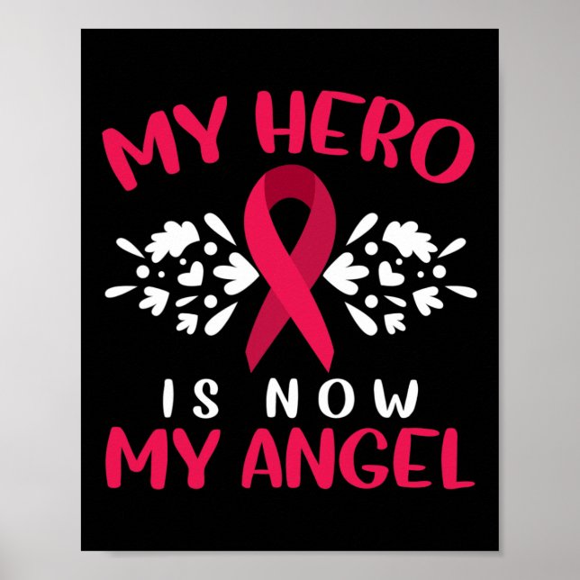 Poster Multiple Myeloma Awareness My Hero Is Now My Angel (Frente)