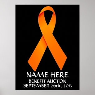 Póster Multiple Sclerosis  Benefit Auction Ribbon