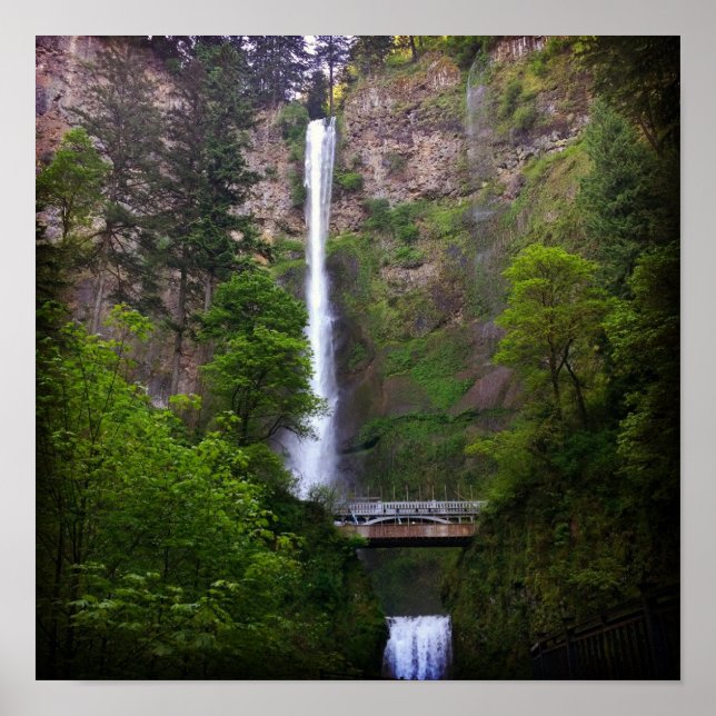 Poster Multnomah Falls Bridge Repair, Oregon (Frente)
