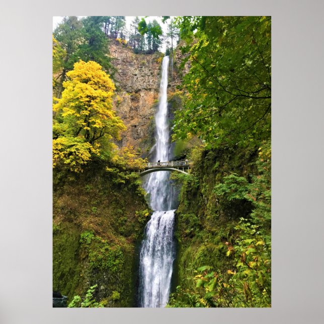 Poster Multnomah Falls, Columbia River Gorge, Oregon (Frente)