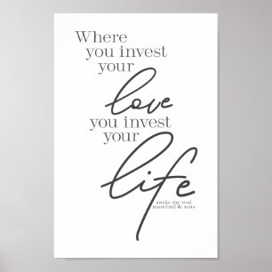 Poster Mumford & Sons Art - Invista seu amor, sua vida