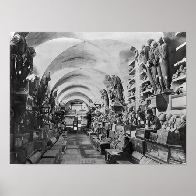 Póster Múmias de catacumba de Palermo, Itália (Frente)