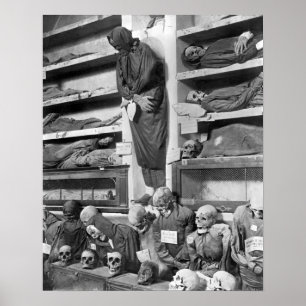 Póster Mummies in the Palermo catacombs, Italy