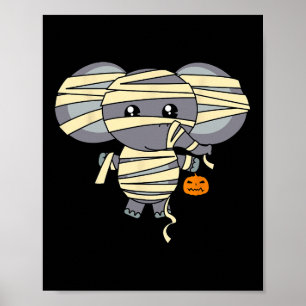 Poster Mummy Elephant Trick Ou Tratando Figurino Fúcil Ha