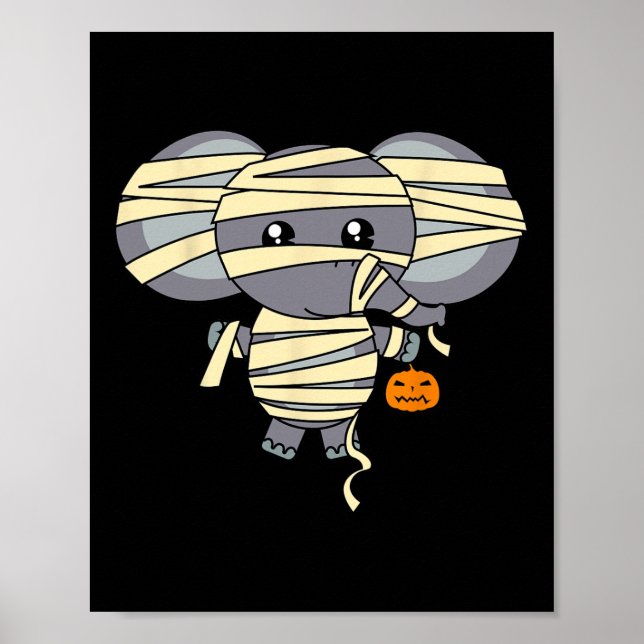 Poster Mummy Elephant Trick Ou Tratando Figurino Fúcil Ha (Frente)