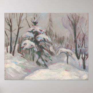 Poster Munch - Floresta de Inverno 1927