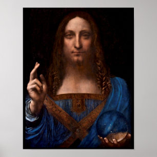 Póster mundi de Salvador por Leonardo da Vinci