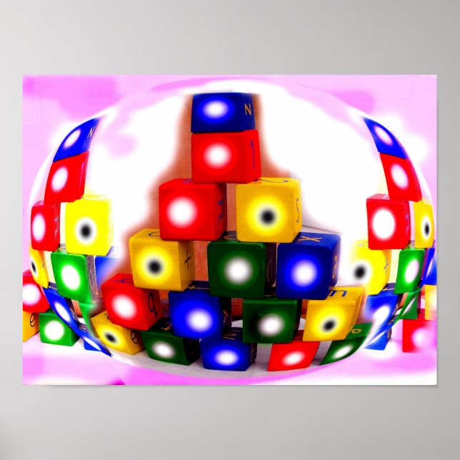 Poster Mundo de Blocos (Frente)
