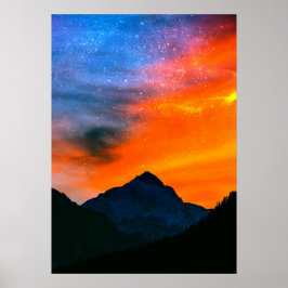 Poster Mundo de fantasia nas montanhas