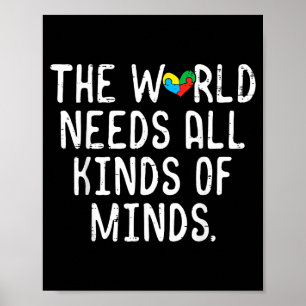 Poster Mundo do Autismo Precisa de Todo Tipo de Conscient