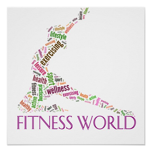 Póster Mundo do fitness (Frente)