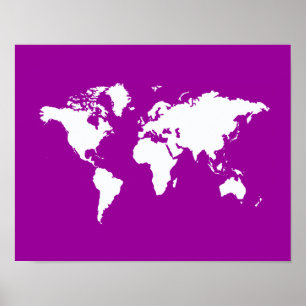 Póster Mundo Elegante Roxo