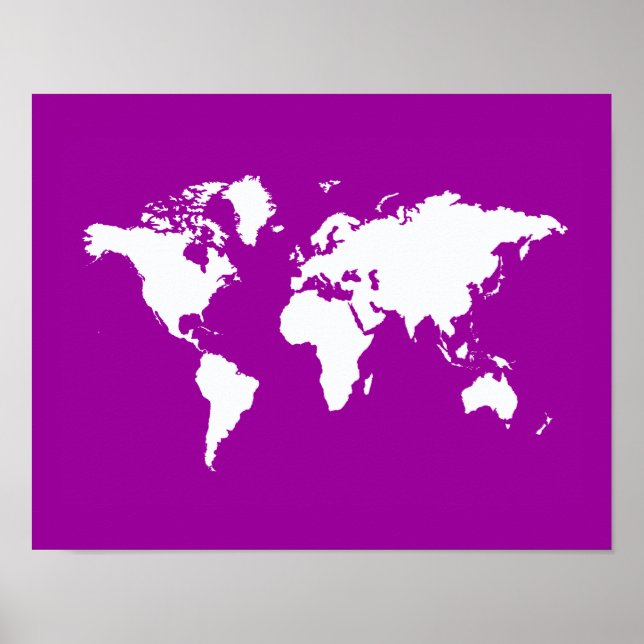 Póster Mundo Elegante Roxo (Frente)