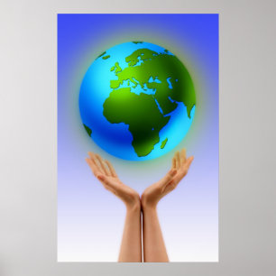 Póster Mundo em minhas mãos