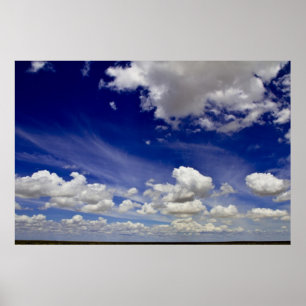 Póster Mundo maravilhoso - nuvens do branco